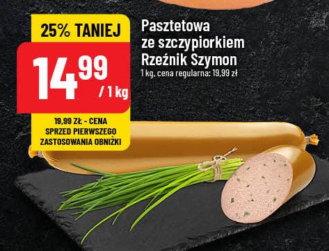 Pasztetowa ze szczypiorkiem Rzeźnik szymon poleca promocja