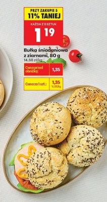 Bułka śniadaniowa z ziarnami promocja w Biedronka