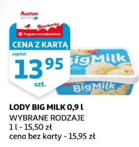 Lody smietankowe Algida big milk promocja