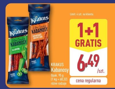 Kabanosy Krakus różne rodzaje promocja w Aldi