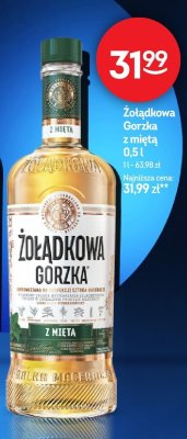 Wódka Żołądkowa Gorzka z miętą 0,5l promocja w Żabka