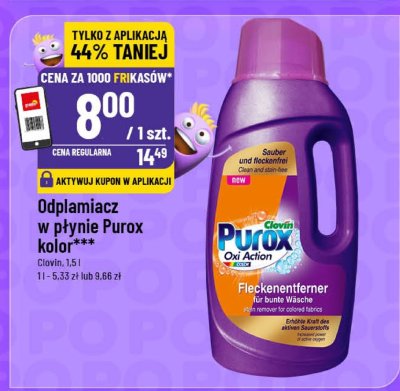 Odplamiacz w płynie Purox kolor promocja w POLOmarket