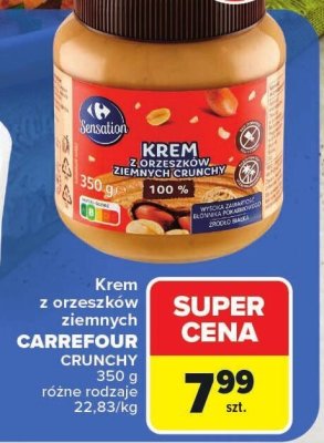 Krem z orzeszków ziemnych Crunchy promocja w Carrefour Market