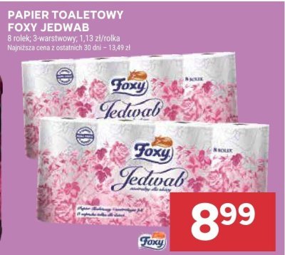 Papier toaletowy Foxy Jedwab promocja w Stokrotka