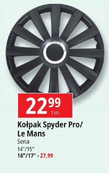 Kołpak samochodowy spyder pro 17" black Sena promocja