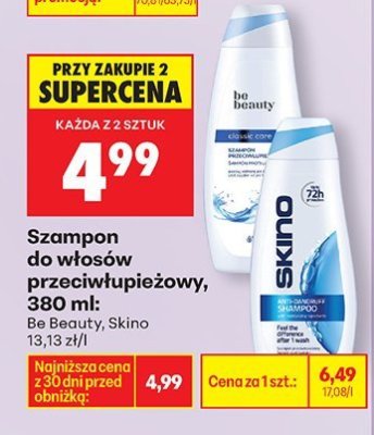 Szampon do włosów przeciwłupieżowy, 380 ml: Be Beauty, Skino  promocja w Biedronka