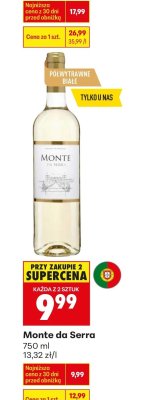Wino białe Monte da Serra promocja w Biedronka