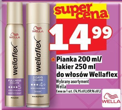 Pianka 200 ml / lakier 250 ml do włosów Wellaflex promocja w TOPAZ
