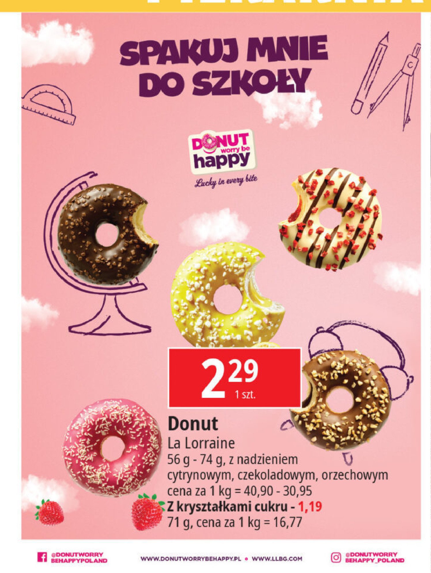 Donut z nadzieniem orzechowym La lorraine promocja