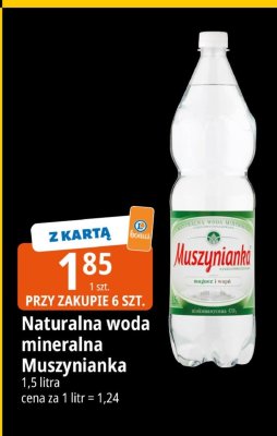 Naturalna woda mineralna Muszynianka promocja w Leclerc