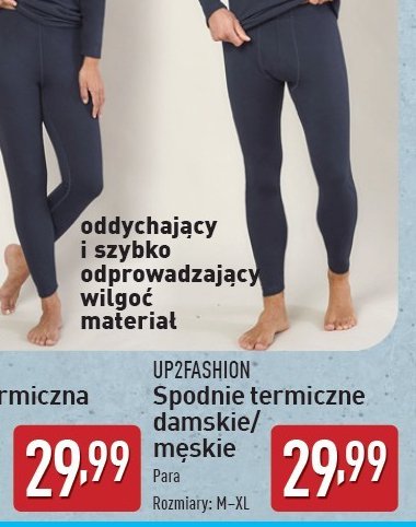 Spodnie termiczne męskie m-xl Up2fashion promocja w Aldi