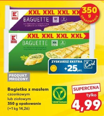 Bagietka z masłem czosnkowym promocja w Kaufland