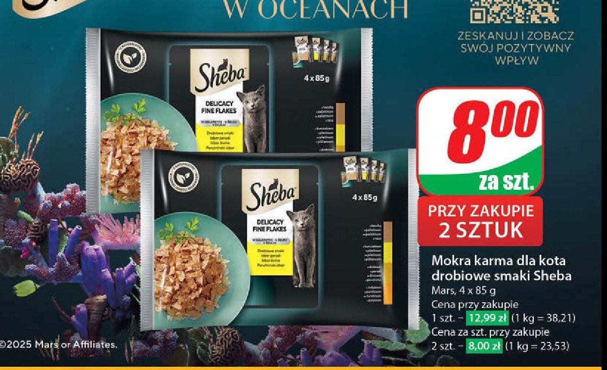 Karma dla kota kolekcja smak贸w drobiowych Sheba fine flakes promocja