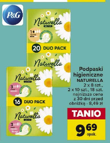 Podpaski higieniczne maxi 2-pak Naturella ultra promocja