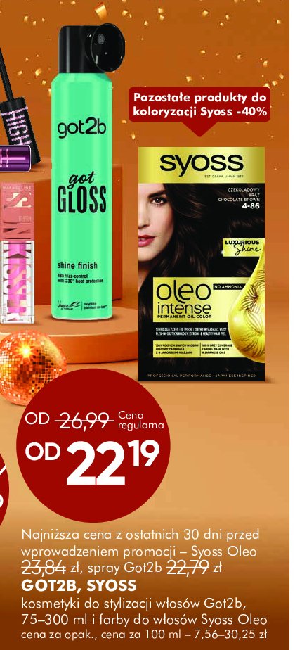 Lakier do włosów Got2b got gloss promocja