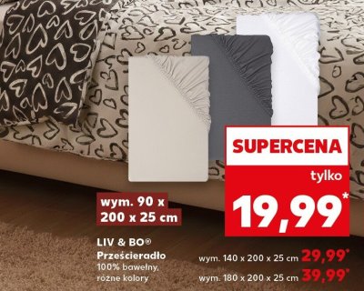 Prześcieradło 100% bawełny promocja w Kaufland