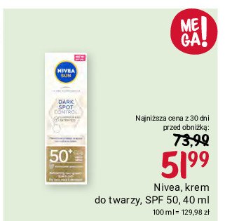 Krem do opalania przeciw przebarwieniom spf 50+ NIVEA SUN promocja