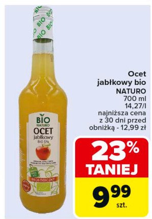 Ocet jabłkowy 5 % Bio naturo promocja