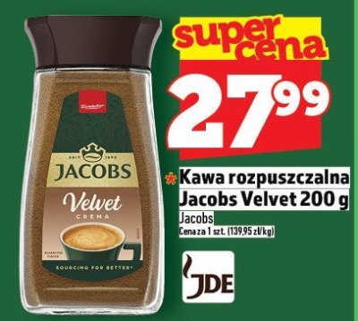 Kawa rozpuszczalna Jacobs Velvet 200 g promocja w TOPAZ