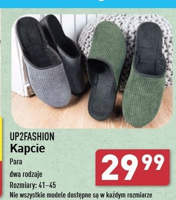 Kapcie damskie 41-45 Up2fashion promocja w Aldi