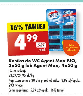 Kostki do wc ocean Agent max promocja