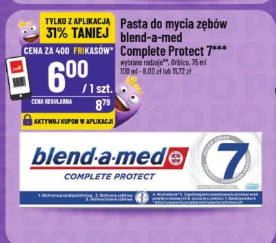 Pasta do mycia zębów blend-a-med Complete Protect 7 promocja w POLOmarket