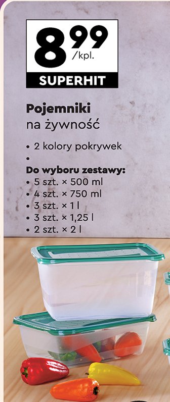 Komplet pojemników 1 l promocja