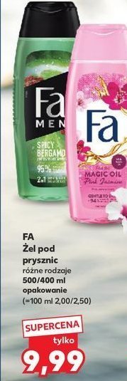 Żel pod prysznic Fa men spicy bergamot promocja