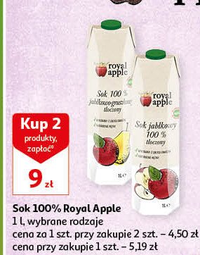 Sok jabłkowy 100% Royal apple promocja