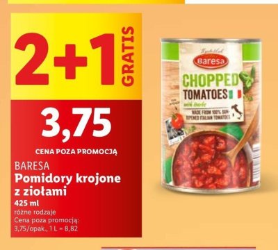 Pomiodry krojone z ziołami Baresa promocja