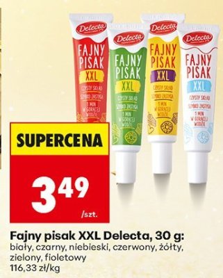 Fajny pisak XXL Delecta, biały, czarny, niebieski, czerwony, żółty, zielony, fioletowy promocja w Biedronka