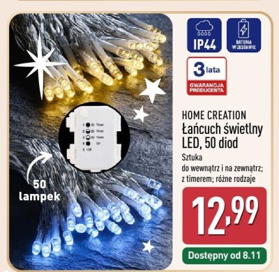 Łańcuch świetlny LED, 50 diod  promocja w Aldi