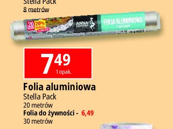 Folia aluminiowa 20 m Anna zaradna promocja