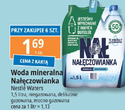 Woda niegazowana Nałęczowianka promocja w Leclerc