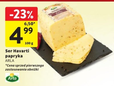Ser Havarti papryka ARLA promocja w Intermarche