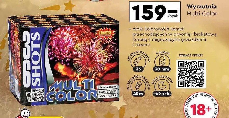 Wyrzutnia multi color 36 strzałów Hestia promocja w Biedronka