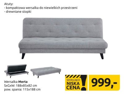 Sofa Wersalka Merta promocja w Black Red White