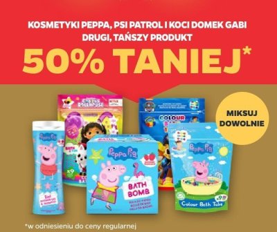 Kosmetyki Peppa, Psi Patrol i Koci Domek Gabi DRUGI -50% promocja w Netto