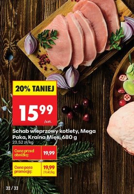 Schab wieprzowy kotlety Mega Paka  promocja w Biedronka