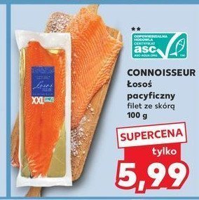 Łosoś pacyficzny filet ze skórą Connoisseur promocja