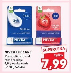 Pomadka do ust strawberry shine Nivea 24h melt-in moisture promocja