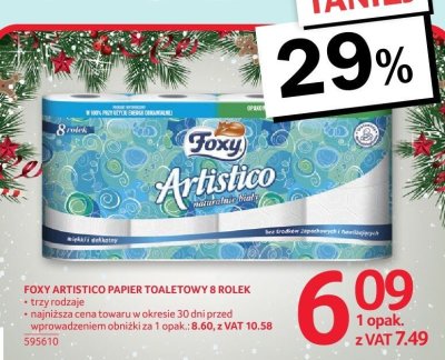 Papier toaletowy FOXY ARTISTICO 8 rolek promocja w Selgros