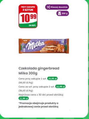 Czekolada gingerbread 300g promocja w Dino