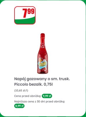 Napój gazowany o smaku truskawkowym bezalkoholowy promocja w Dino