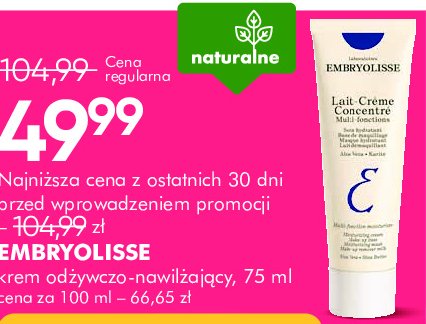 Krem odżywczo - nawilżający Embryolisse laboratoires promocja