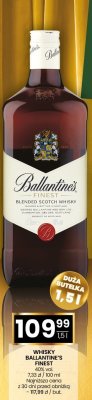 Whisky Ballantine's Finest 40% vol. 1,5l promocja w Twój Market
