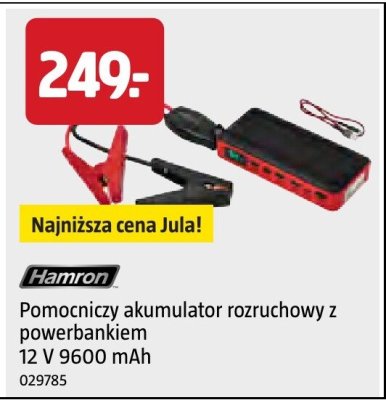 Pomocniczy akumulator rozruchowy z powerbankiem 12 V 9600 mAh promocja w Jula