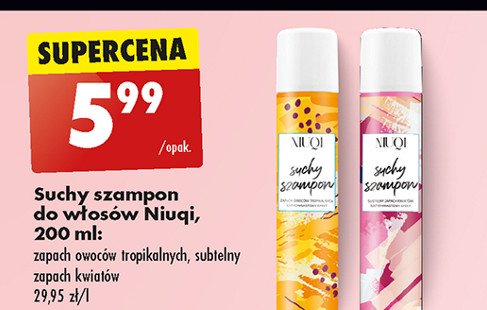 Suchy szampon flowers Niuqi promocja