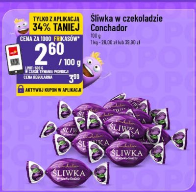 Śliwka w czekoladzie Conchador promocja w POLOmarket