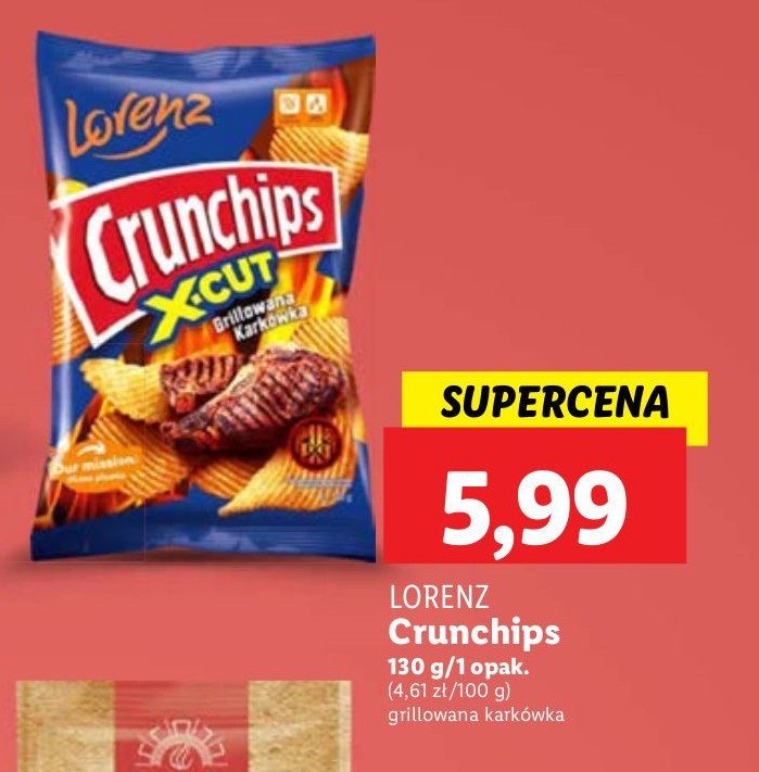 Chipsy grillowana karkówka Crunchips x-cut Crunchips lorenz promocja